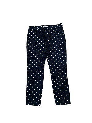 WOMENS/OLD NAVY/PIXIE/PANTS/CHINO/SKINNY/SZ.10/BLACK/GOLD POLKA-DOT/COTTON BLEND