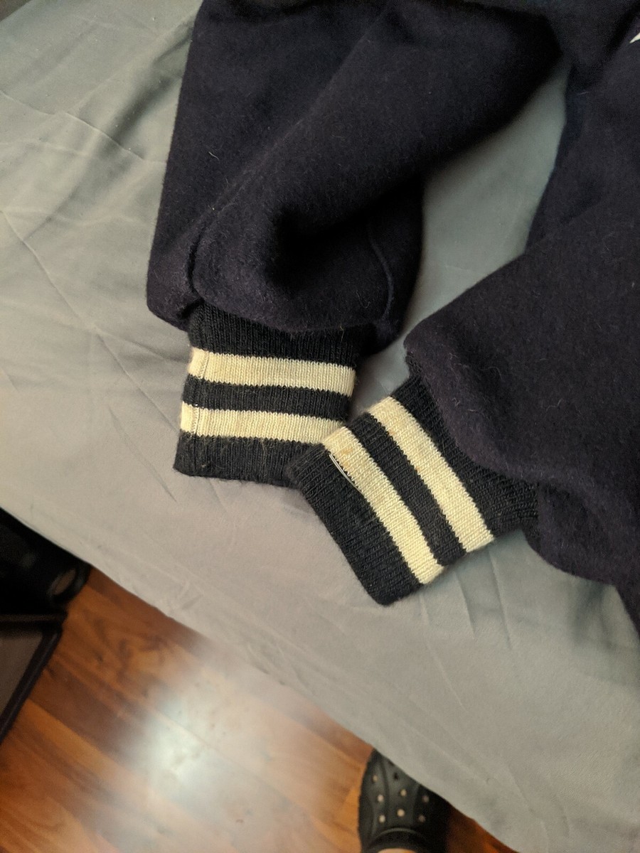 New York Yankees Vintage 80s 90s DeLong Wool MLB Baseball Varsity