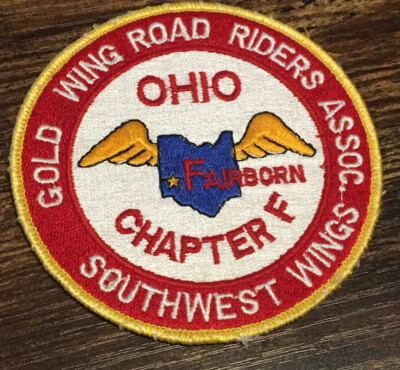 Vtg Fairborn Ohio Honda Goldwing Jacket Patch GWRRA Gold Wing