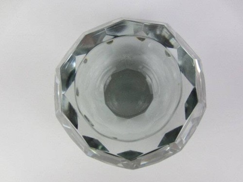 Large geometric murano 10 facet grey sommerso honeycomb art glass bowl 1.8kg - Picture 2 of 10