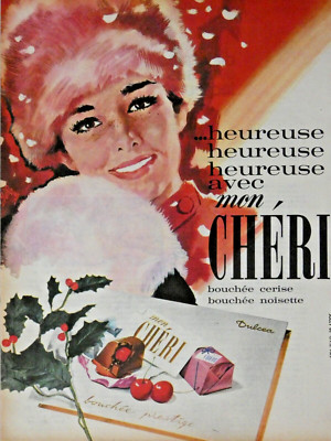 PRESSEWERBUNG 1962 MEIN SCHATZ BISSEN SCHOKOLADE KIRSCHE BISSEN HASELNUSS