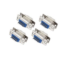 DB15 15-Pin 3-Row Male to Female Connector VGA Cable Adapter 4sets Long-Lasting