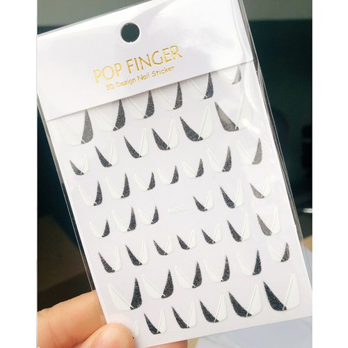 Selbstklebende Maniküre-Dekorationsaufkleber Bunte 3D-Pailletten French Tips < - Bild 12 von 20