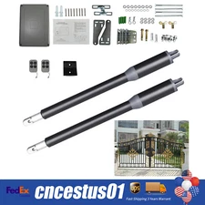 Electric Arm Dual Swing Gate Opener Automatic Heavy Duty Kit+Remote Up to 650lbs