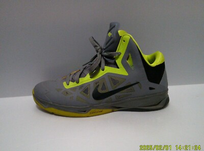 Nike Zoom Hyperchaos Cool Gray/Atomic Green 536841-006 Basketball Shoes Men's 11