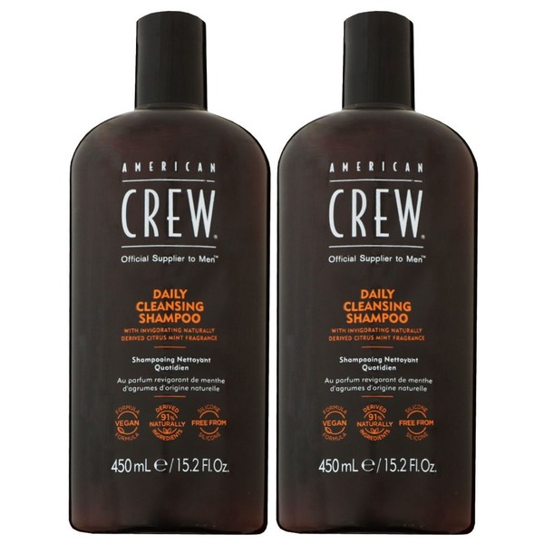 American Crew Daily Cleansing Shampoo 2 X 450 Ml Reinigungsshampoo Set-image