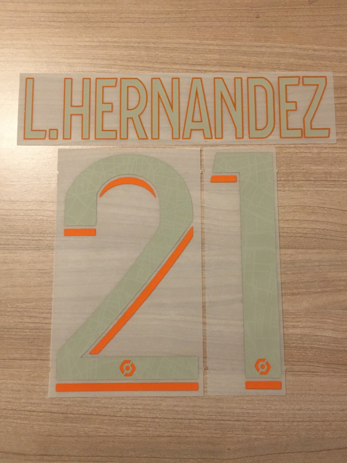 Flocage maillot PSG Third 2023 2024 L.HERNANDEZ 21 marquage officiel