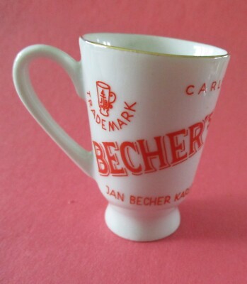 Carlsbad Jan Bechers Liquer Czech Herbal Liquor Shot Glass With Handle
