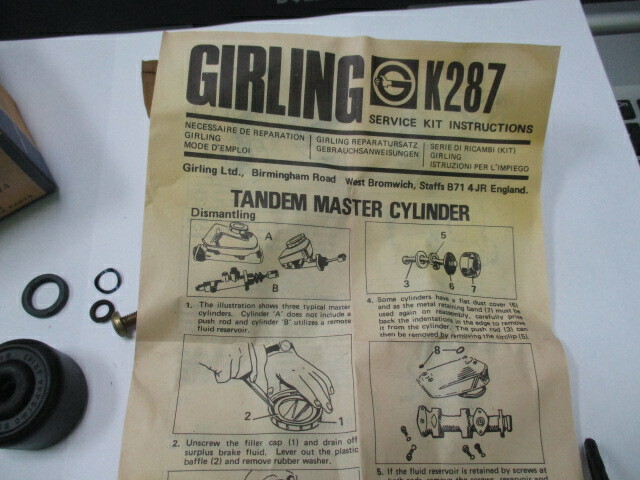 Lotus Elan, Elan SE & Sprint, Europa S2 1969-1971 NOS Girling brake kit SP2610/3