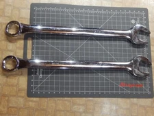 Mac 2Pc Large Long Combination Wrench Lot 2 1/16" CL66R 2 1/8" CL68R 12Pt CHROME