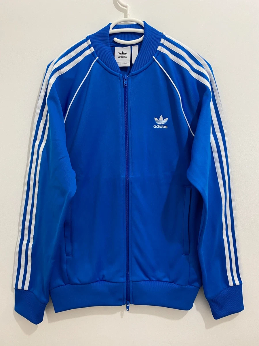 Adidas Originals Superstar Track Jacket Blue Bird White 2XL ED6053 ~ | eBay