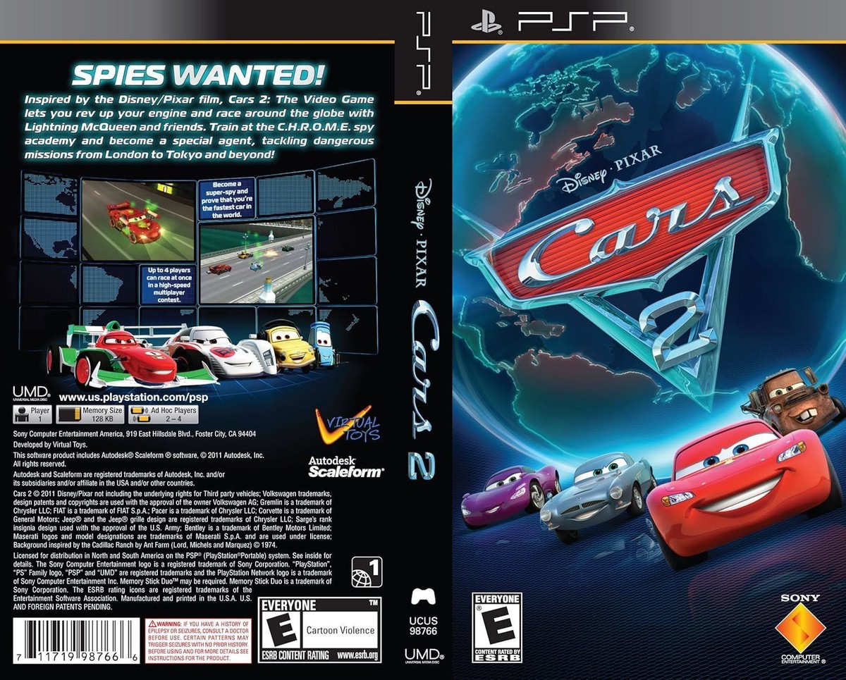 Jeu PSP Cars 2 - PSP Essentials - Comme Neuf