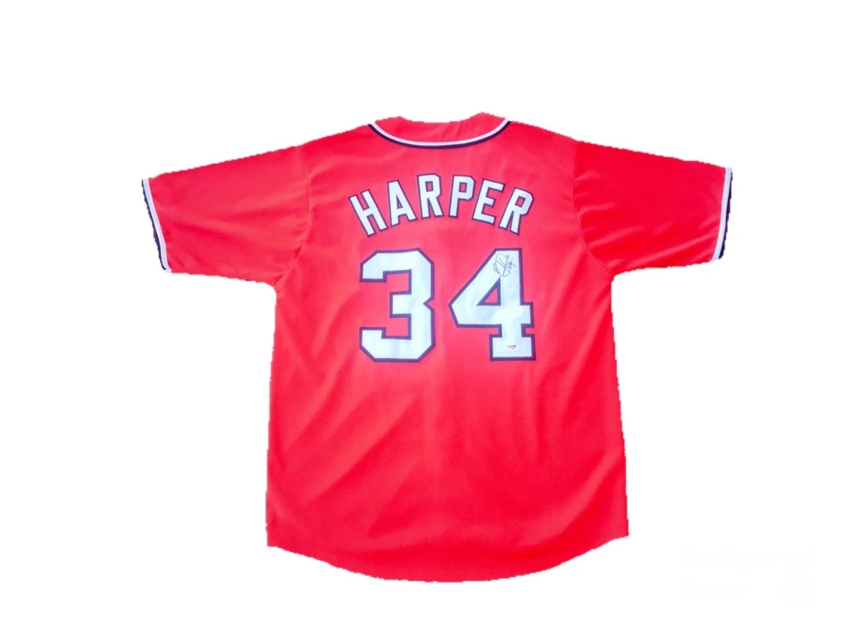 Bryce Harper Signed Washington Nationals (Home Red) Jersey PSA/DNA