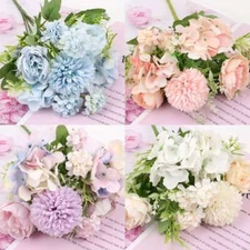 Silk Peony Artificial Fake Flowers Bunch Bouquet Home Wedding Party Decor Hot US