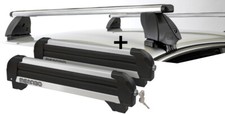 Skiträger ICEBERG+Dachträger K1 PRO Aluminium für für Hyundai i10 PA 5Türer 07-1