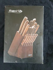 Elegant Life Multicolor Stainless Steel 15 Piece Kitchen Knife Set With Block