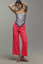 NWT The Colette Linen Blend Crop Wide-Leg Pants by Maeve 27