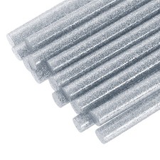 16 Pcs Mini Hot Glue Sticks, 0.28" Dia x 3.94" Long EVA Sticks, Flash Silver