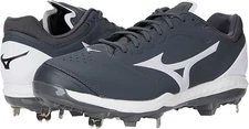 New Mizuno Sweep 5 Women's Metal Softball Cleat 8 Gray/White