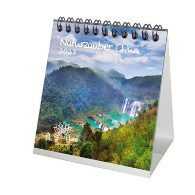 Naturzauber China Tischkalender 10x10cm für 2027 Landschaft Natur Reise Land Url