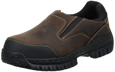 Sz 11.5 Wide  Skechers Work Relaxed Fit Hartan ST Mens Steel Toe Slip On Loafe..