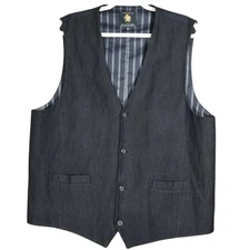 Scotch Soda Waist Coat Mens XXLarge 54 Herringbone Wool Vest Classic Gentleman 