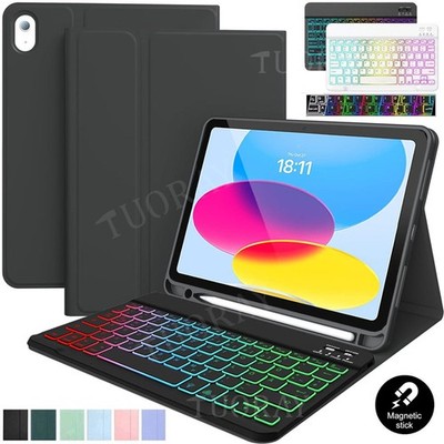 Für iPad 7/8/9/10/11th Gen A16 Air 4 5 6 M3 Pro 11'' Beleuchtet Tastatur Hülle