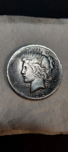 1922 P Peace Dollar Fine 90% Silver Bullion Old One OZ. Silver Coin.  FREE SHIP!