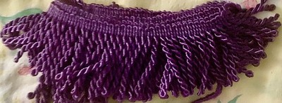 Dark purple color fringe for sewing