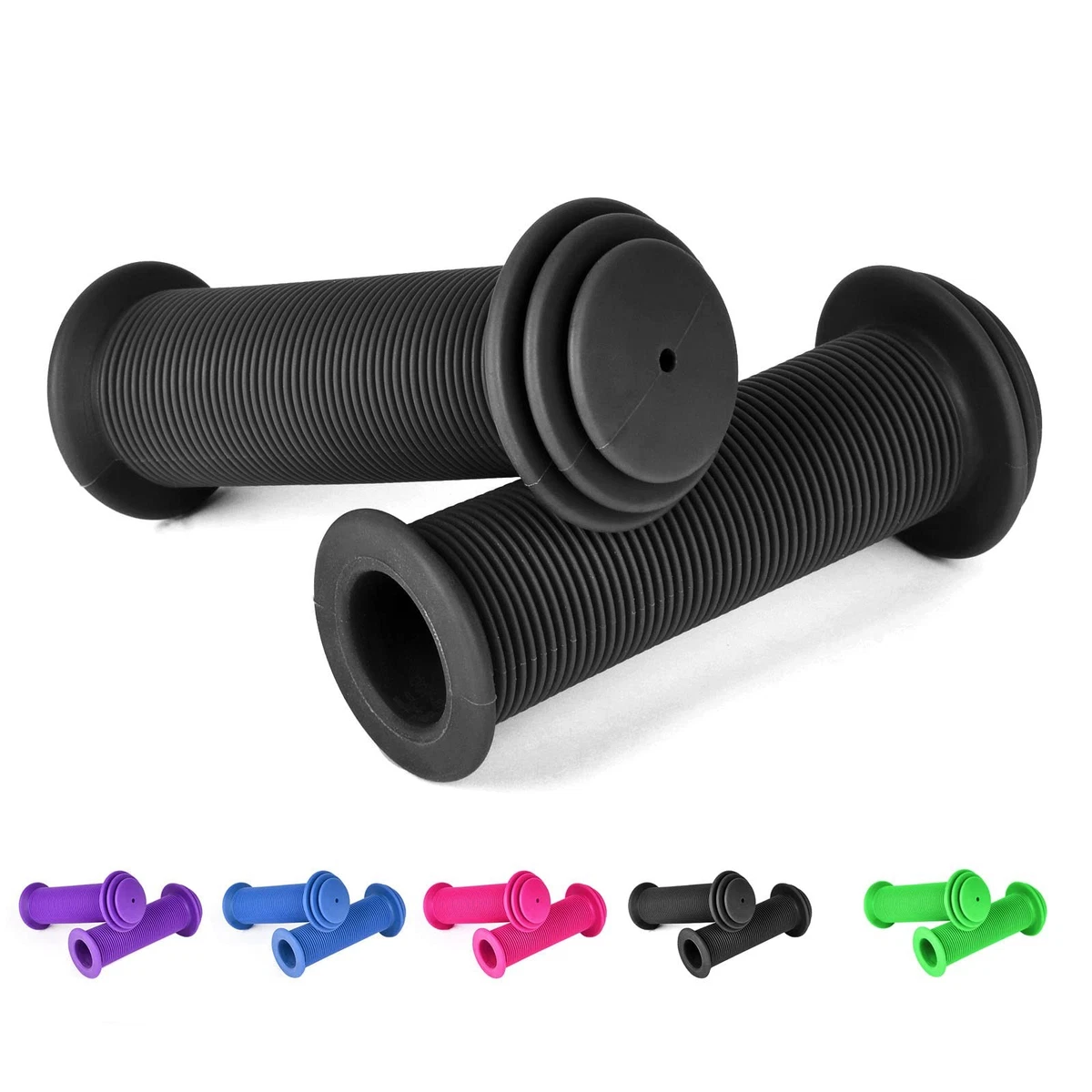 URAQT Bike Handlebar Grips, Solid Color Children's Bike Handlebars, Soft Non-Sli