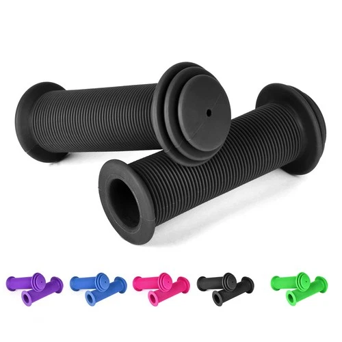URAQT Bike Handlebar Grips, Solid Color Children's Bike Handlebars, Soft Non-Sli