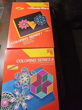 Atari Koala Ware Coloring Series 1 & 2 Geometric Designs & crystal flowers