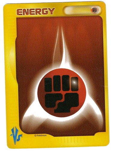 Pokemon Card Basic Fighting Energy Pokemon VS Series Vintage, LP