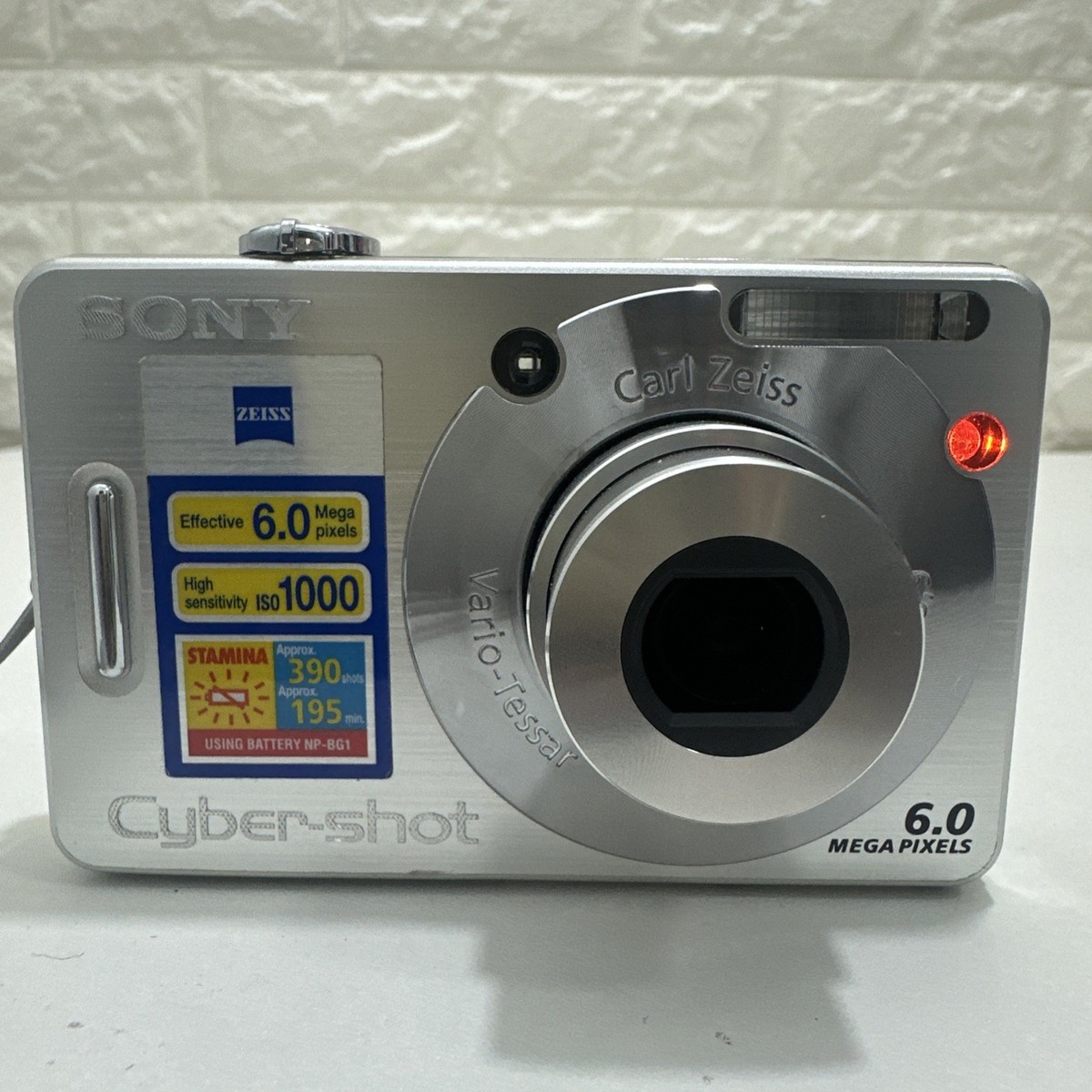Sony Cyber-shot DSC-W50 6MP Compact Digital Camera Silver Tested