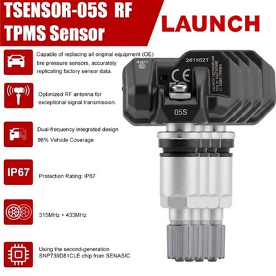 4x LAUNCH  TSENSOR-05S RF Sensor TPMS Tire Pressure Monitor System Reprogramming