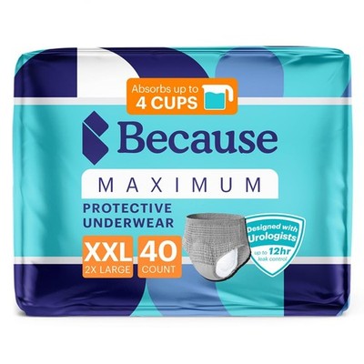 Maximum Incontinence Underwear for Men - Heavy Bladder Leak Protection, Ideal...