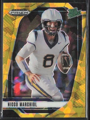 2025 Panini Prizm Draft Picks #170 Nicco Marchiol Prizms Gold Ice