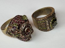Heidi Daus Set Of 2 Size 10 Vintage Rings 