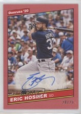 2020 Panini Donruss Retro 1986 Signatures Red 20/25 Eric Hosmer #86S-EH Auto 2d8