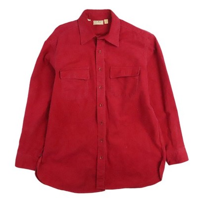 Vintage L.L. Bean Button Up Shirt Size Tall 18 Red