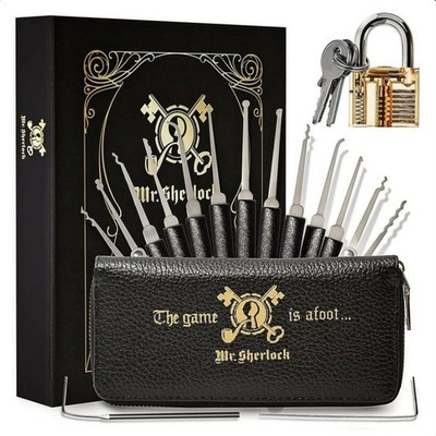 Mr Sherlock Practice Lock Training Set Transparent Lock Tools Book Style