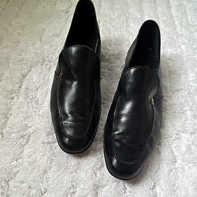 Bally Continental Easton Black Leather Slip-On Dress Loafer Men's US 12