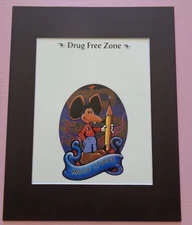 Drug Free Zone by Artist Stanley Mouse Pencil Caricature Mickey Mouse Eyeball