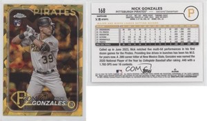 2024 Topps Chrome Sapphire Edition Gold /50 Nick Gonzales #168 Rookie RC