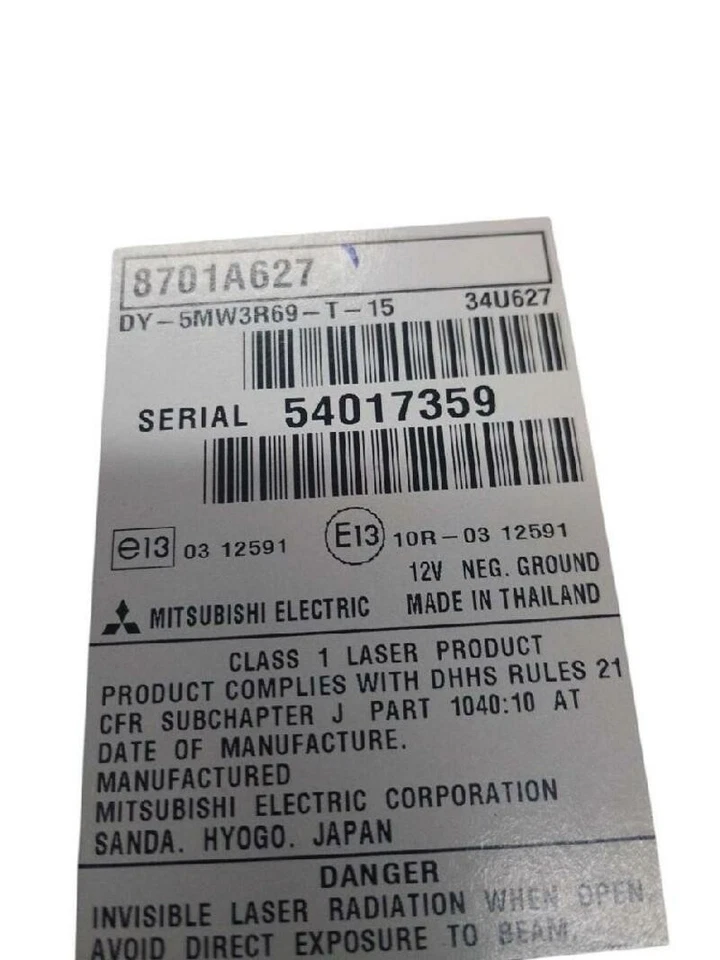 8701A627 368466 radio für MITSUBISHI ASX (GA W ) 1.6 DI-D 2010 - Bild 3 von 4