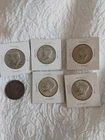 lot of 6 silver half dollars 67-69 kennedy/1918 liberty