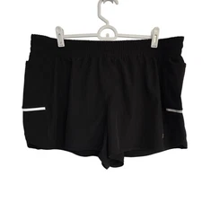 Women's RBX "X-Dri" Lined Black Athletic Activewear Gym Shorts - Size XL