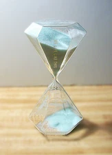 Double-Hexagon Shaped Hourglass-15 Minute Glass and Sand Timer-We Live Like This