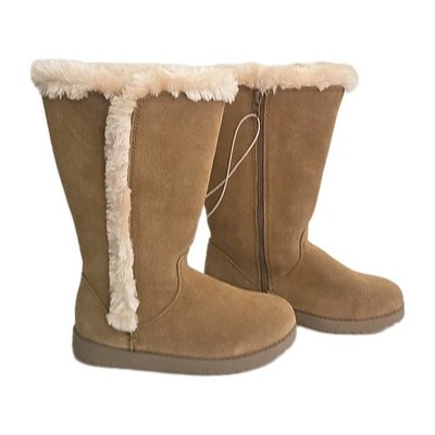 Universal Thread Women's Natural/Daniela Genuine Suede Faux Fur Lining Boots 6