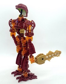 Lego Bionicle Inika Toa Jaller Figure Complete Missing Spheres Sword Works 8727